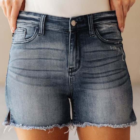 Judy Blue Pants - Judy Blue Denim Cutoff Shorts
